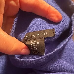 Tahari Navy Sweater with Gold Accents